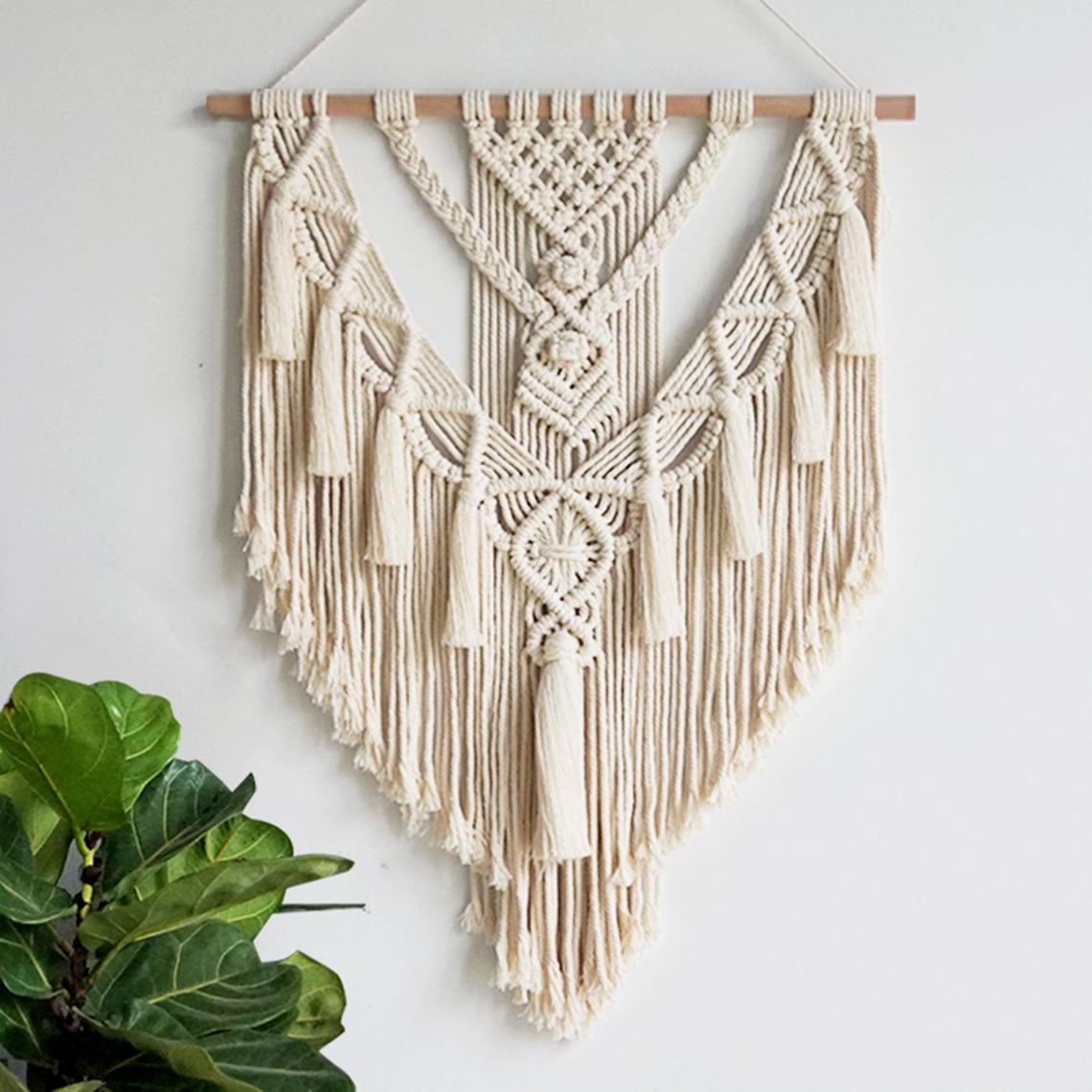 Tapisserie Macramé Bohème Serenya — Suspension Murale Tissée Main