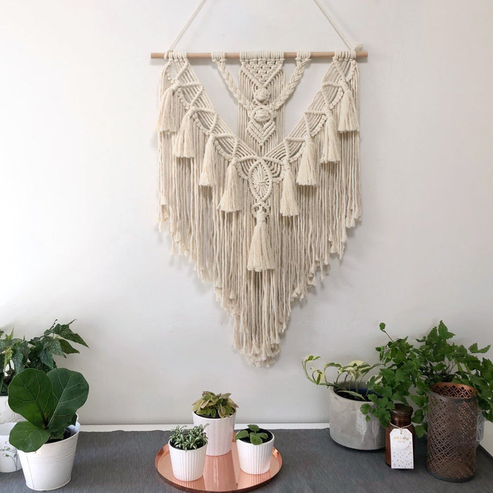 Tapisserie Macramé Bohème Serenya — Suspension Murale Tissée Main