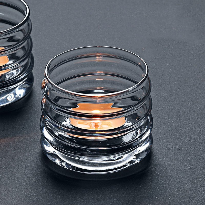 Bougeoir Verre Nordique Serenya — Coupe à Bougie Romantique