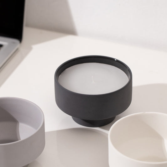 Bougeoir Céramique Artisanal Serenya — Porte-Bougie Minimaliste