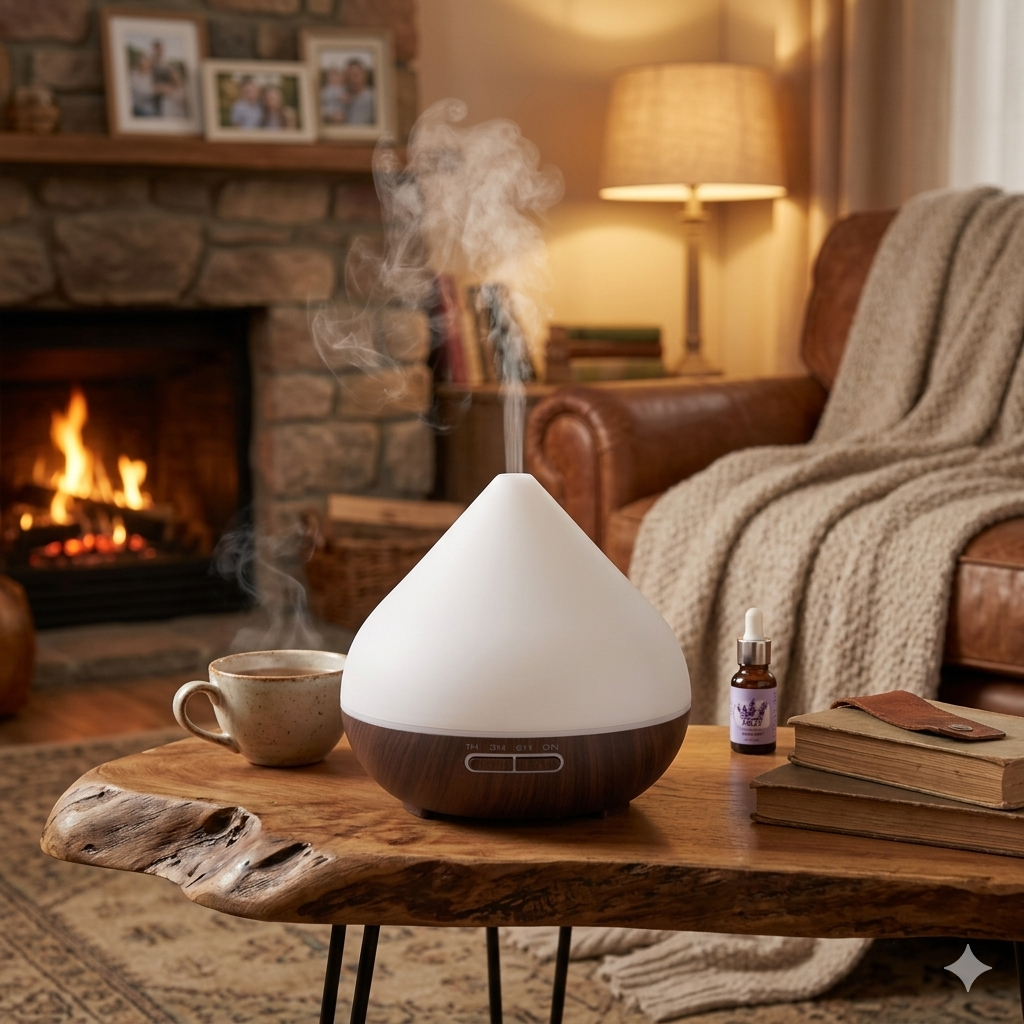 Diffuseur Volcan Serenya — Humidificateur Arômes Effet Lave