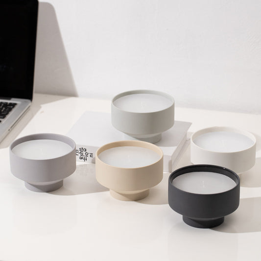 Bougeoir Céramique Artisanal Serenya — Porte-Bougie Minimaliste