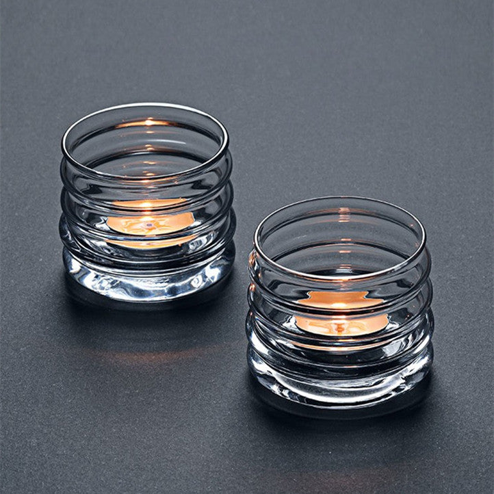 Bougeoir Verre Nordique Serenya — Coupe à Bougie Romantique