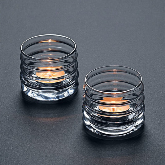 Bougeoir Verre Nordique Serenya — Coupe à Bougie Romantique